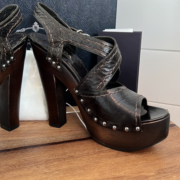 Prada platform calzature vit. Shine militare sandal - Picture 9 of 17